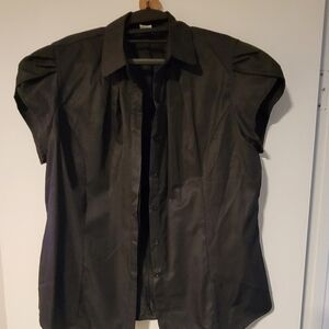 Cap Sleeve Button Down